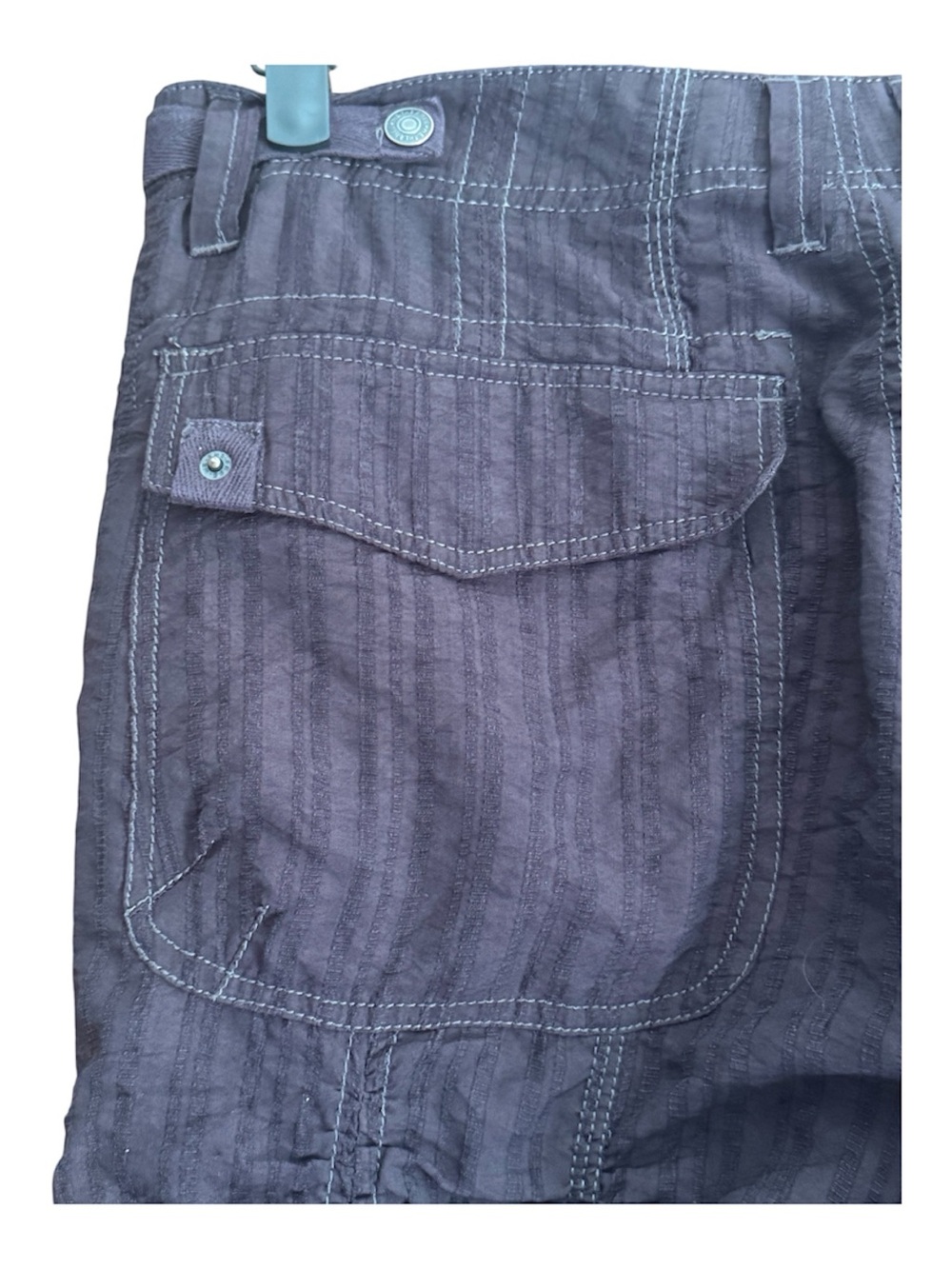 Free people Scorpio shirred mid rise cargo pants in “Black Coffee” Size L. - Picture 5 of 8